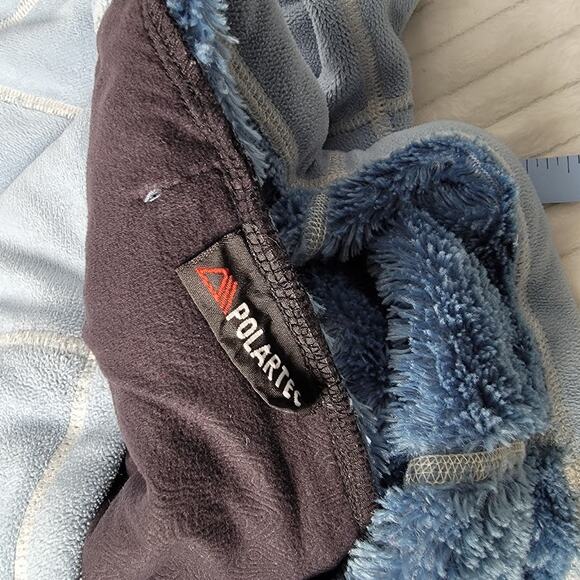 REI Polartec Full Zip Fleece Jacket Womens Large Blue Made In Canada Cozy Warm - Picture 10 of 11